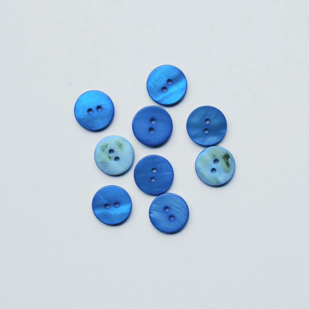 2-Hole Shell Buttons - 20mm - Assorted Colours