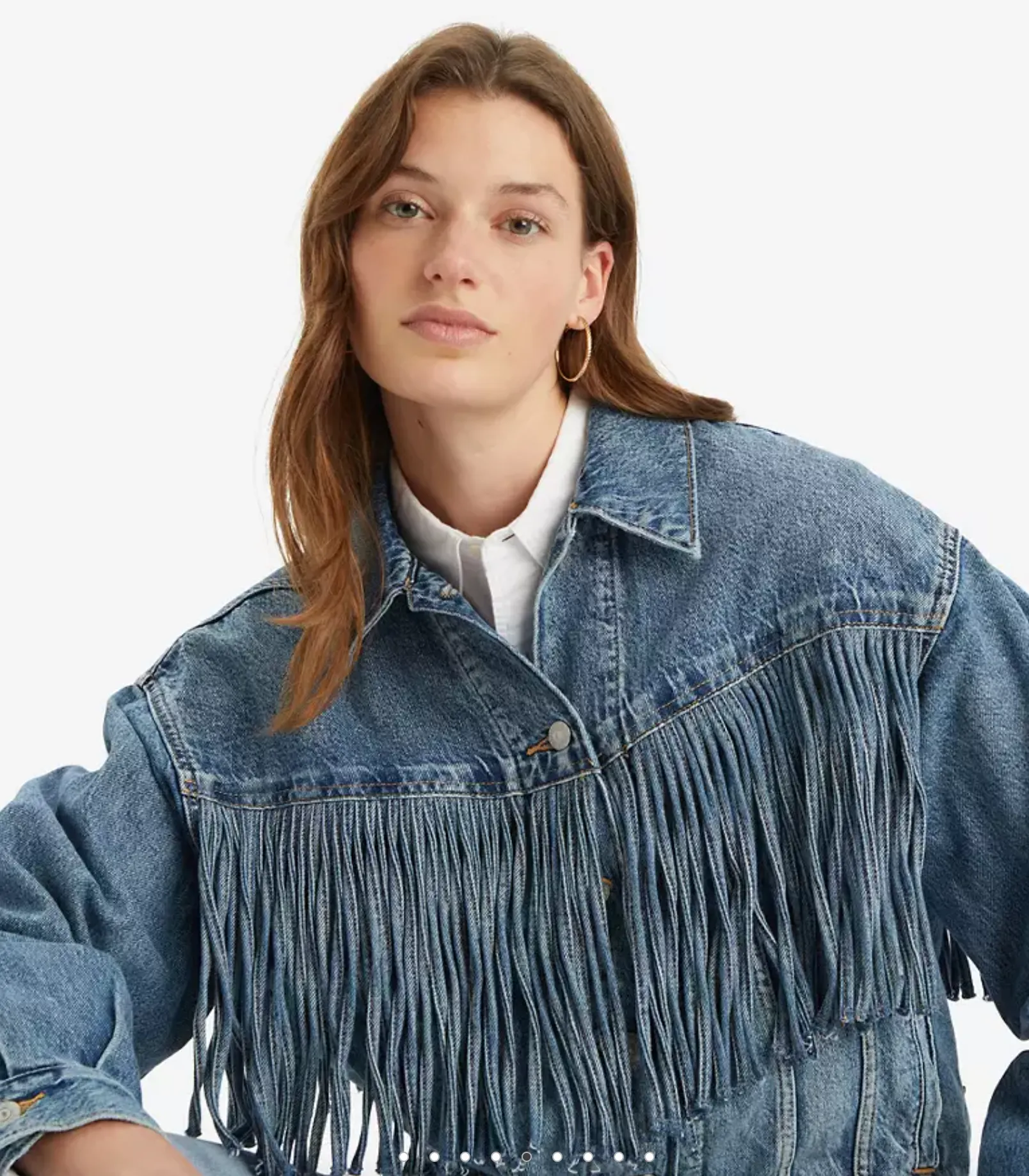 90's Fringe Trucker Jacket in Fringe Society