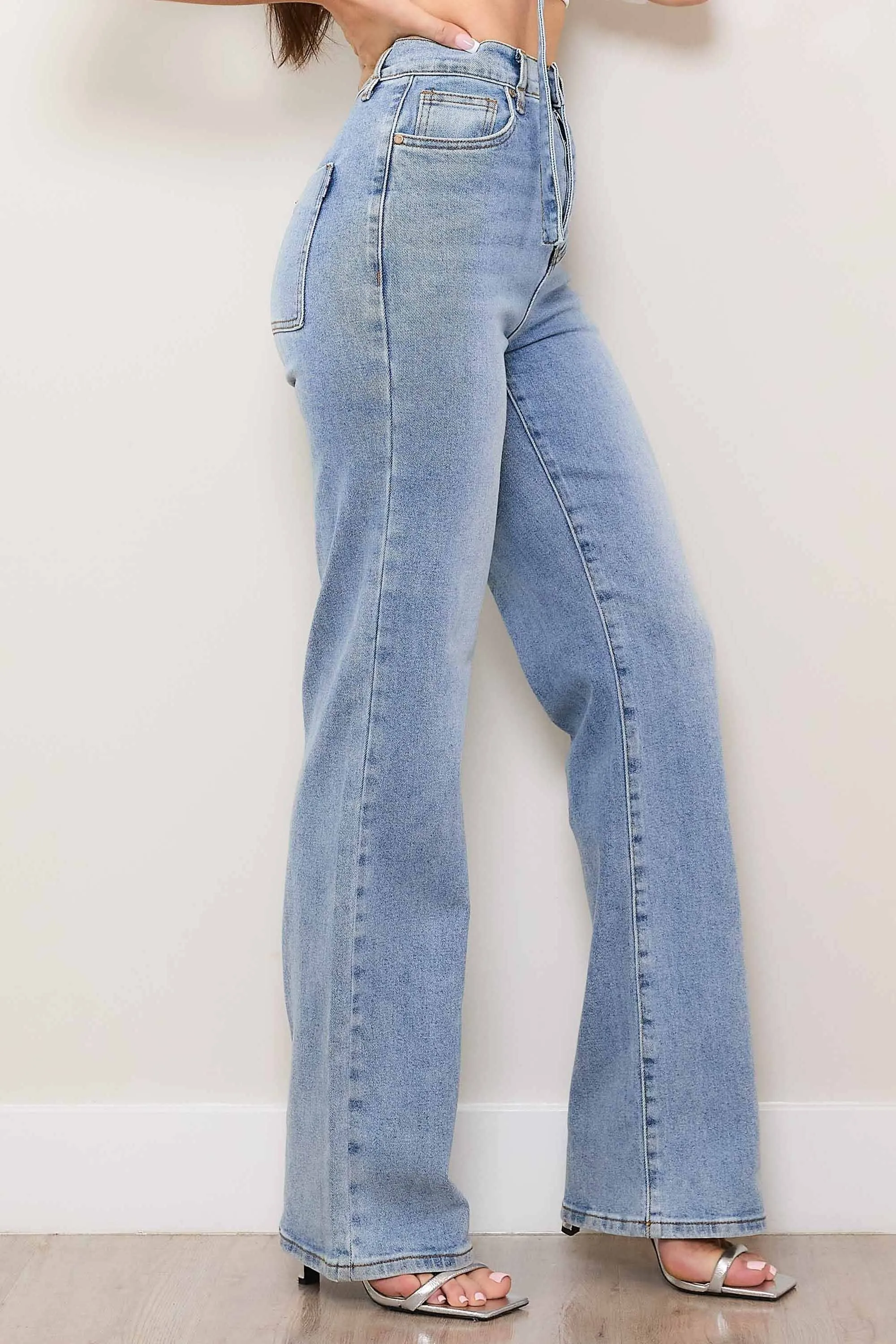 Belted Wide Leg Jeans