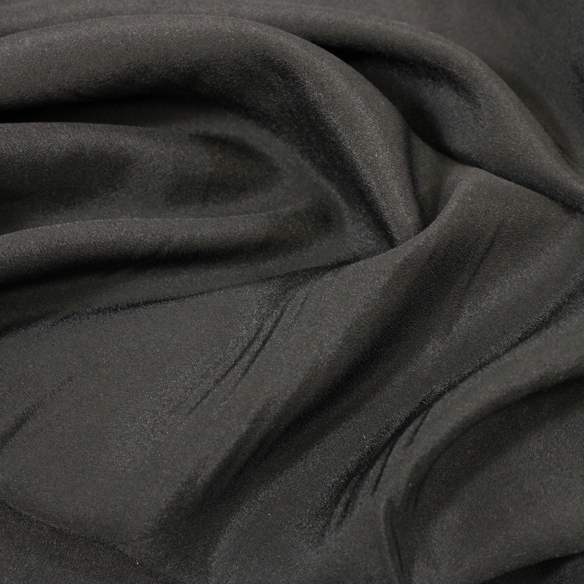 BLACK CREPE DE CHINE