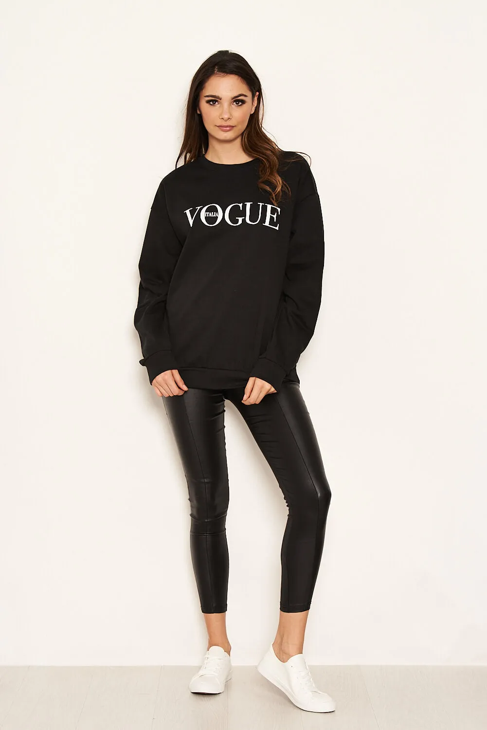 Black Printed Sweatshirt