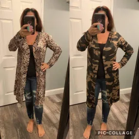 Camo or Snake Cardigan. Clearance! Final sale!