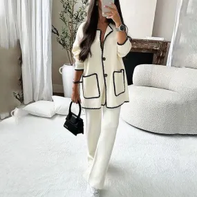 casual loose cardigan jacket suit