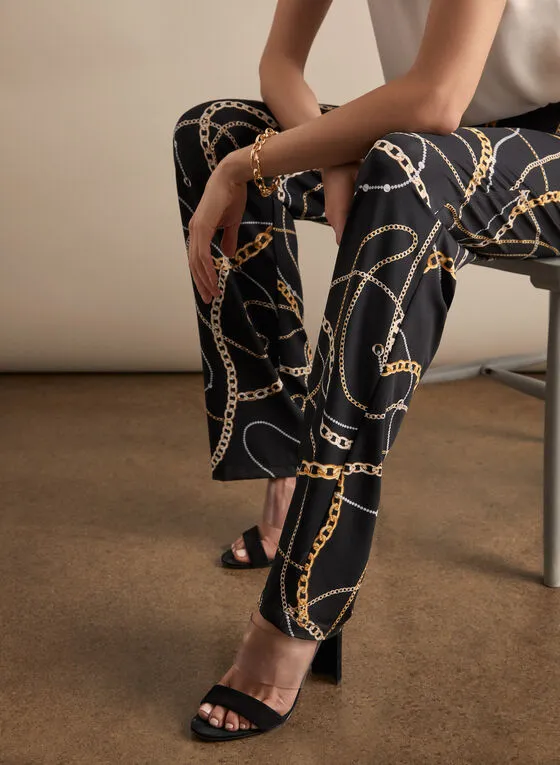 CHAIN PRINTED PANTS- 196335