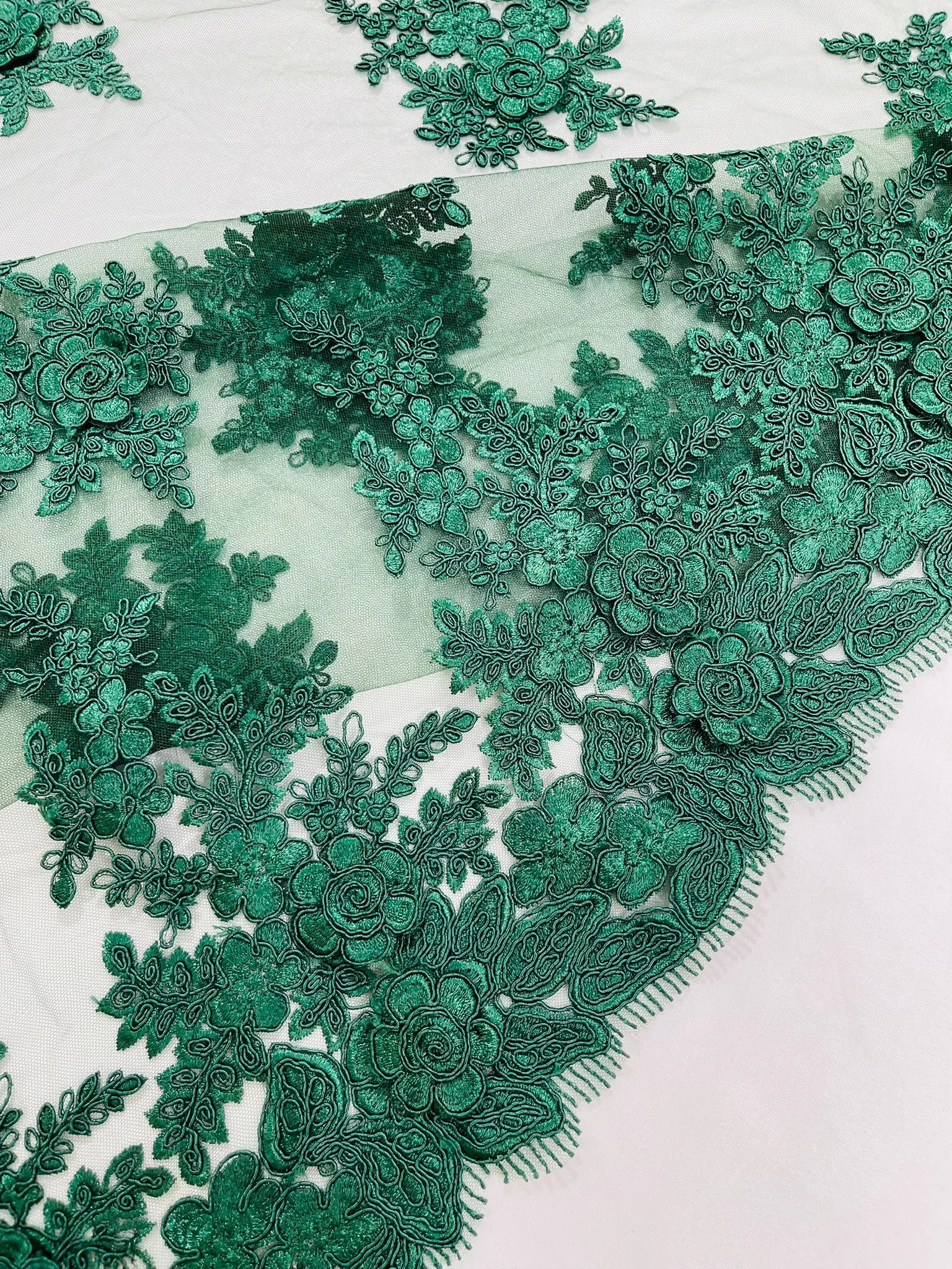 CORDED LACE 3D FLORAL (by the yard)