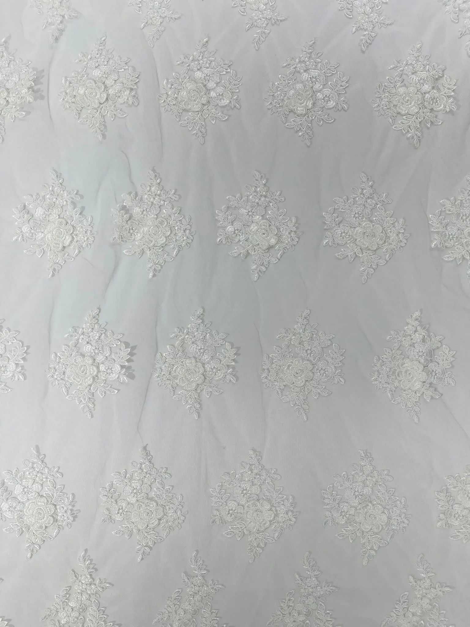 CORDED LACE 3D FLORAL (by the yard)