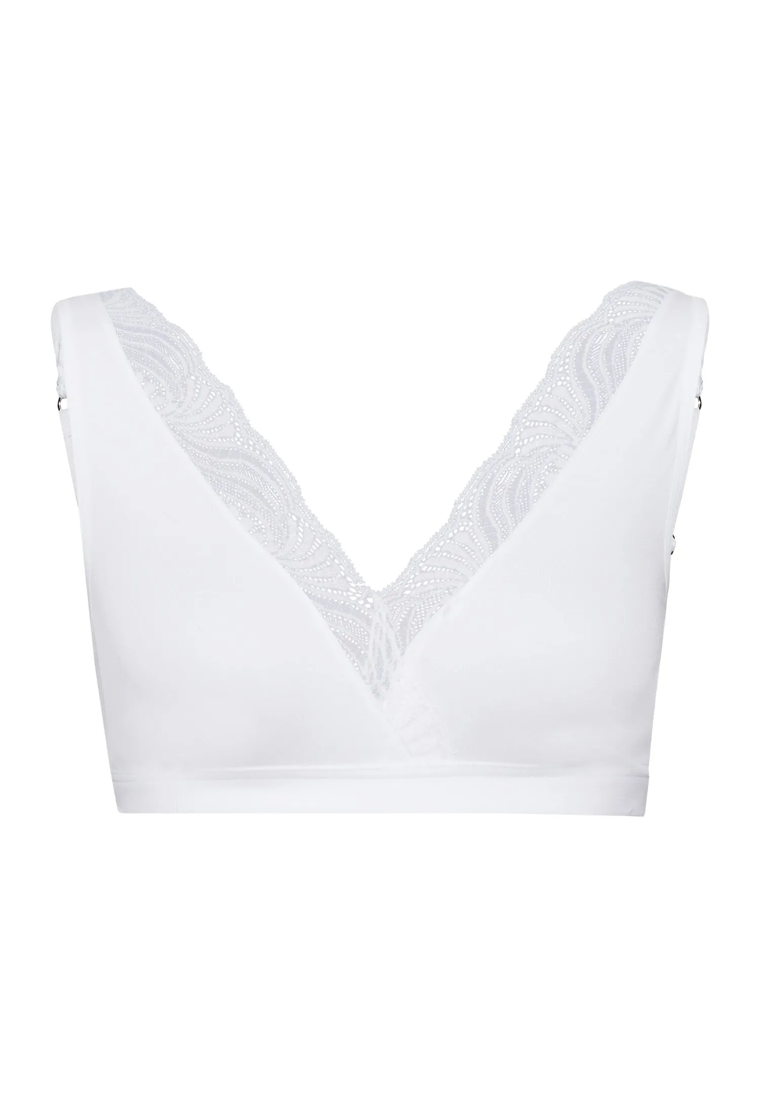 Cotton Delight Lace Trim Soft Cup Bra | White 71838-101