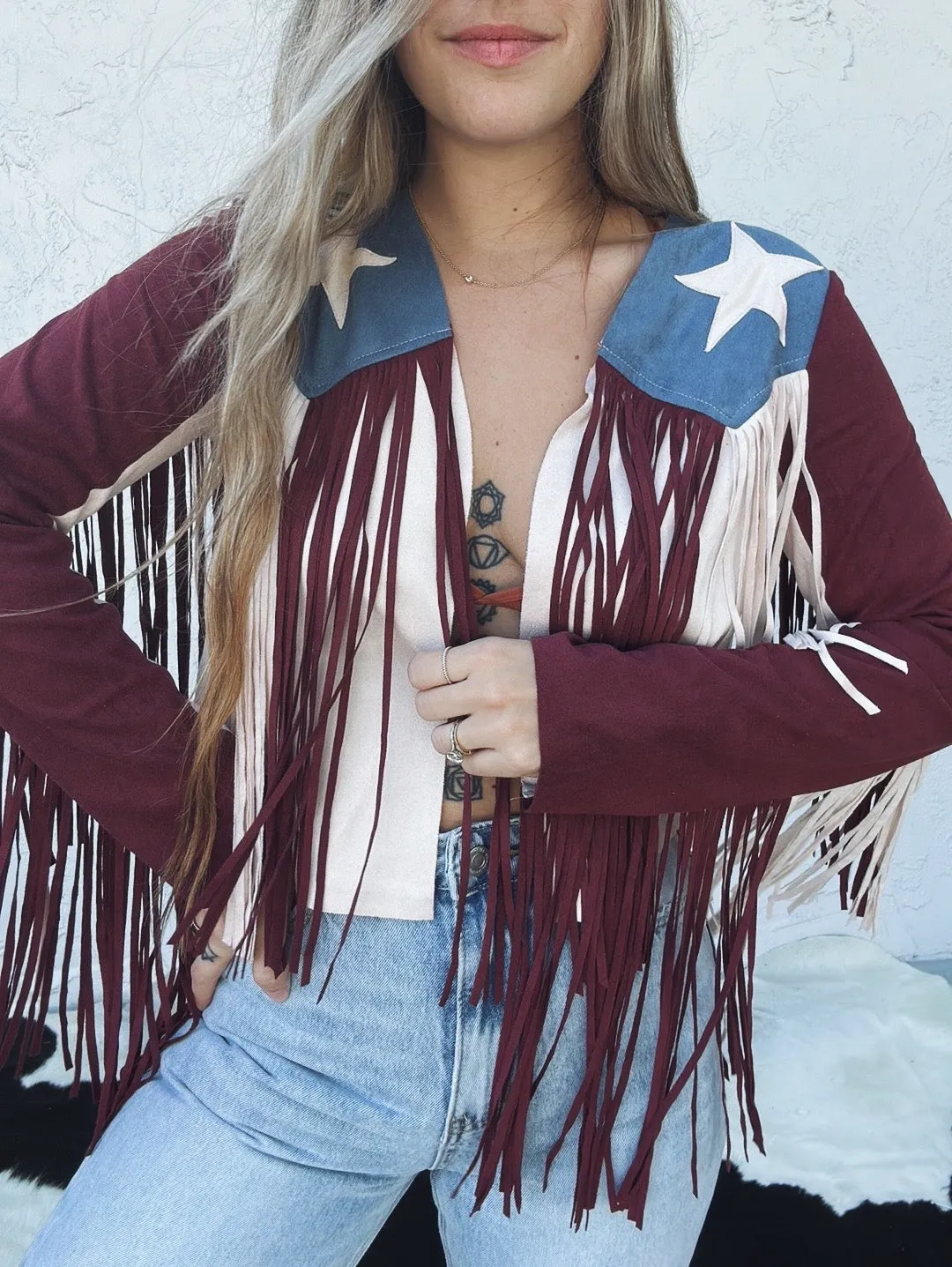 Daredevil Debbie Fringe Jacket w/ Stars