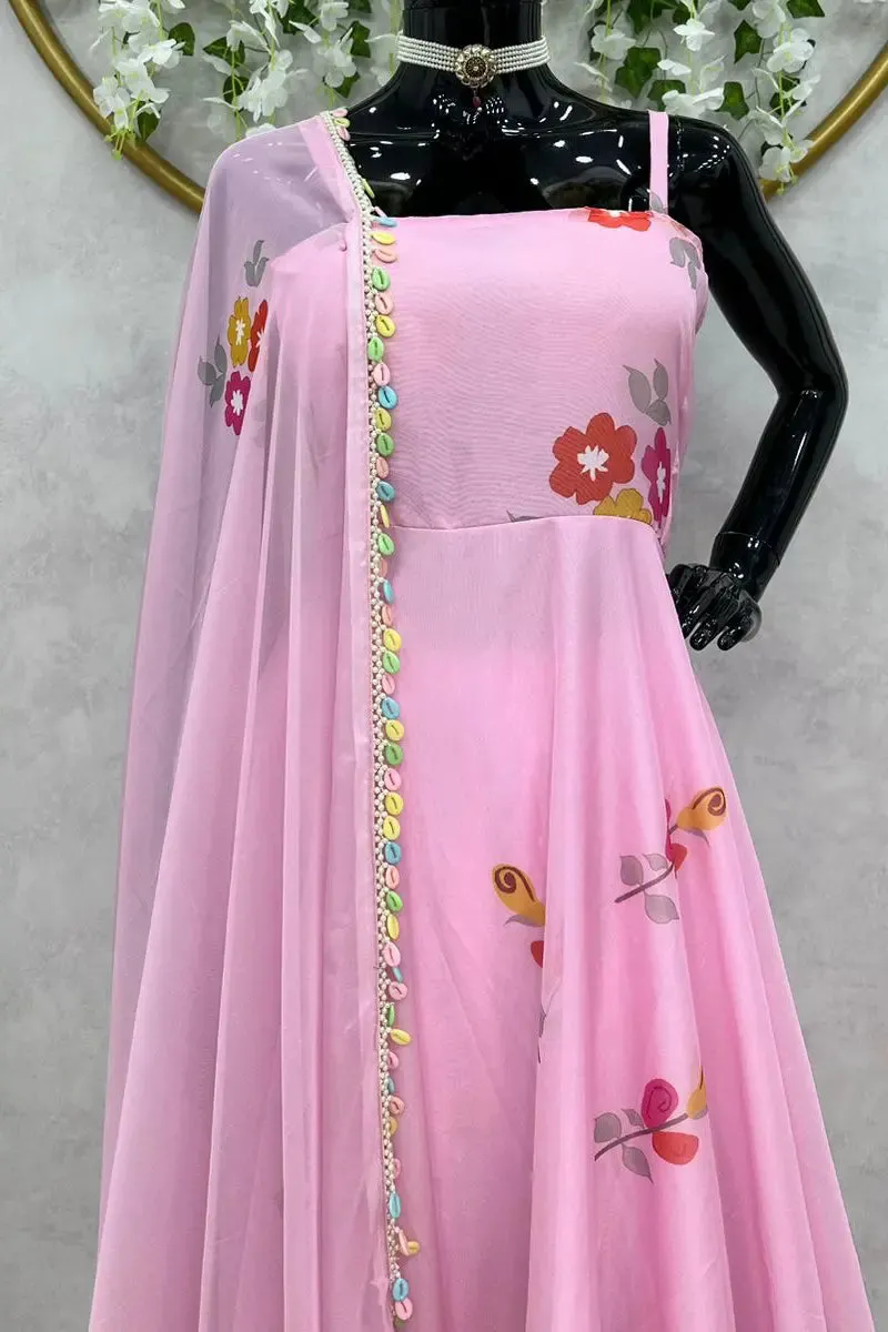 Floral gown For Raksha Bandhan Gift For Elder Sister