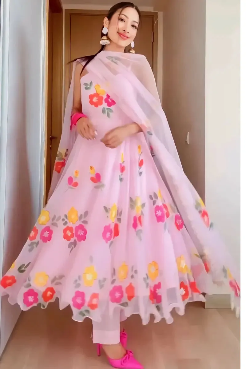 Floral gown For Raksha Bandhan Gift For Elder Sister