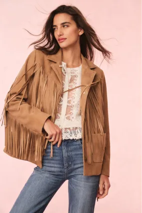 Geraline Suede Fringe Jacket