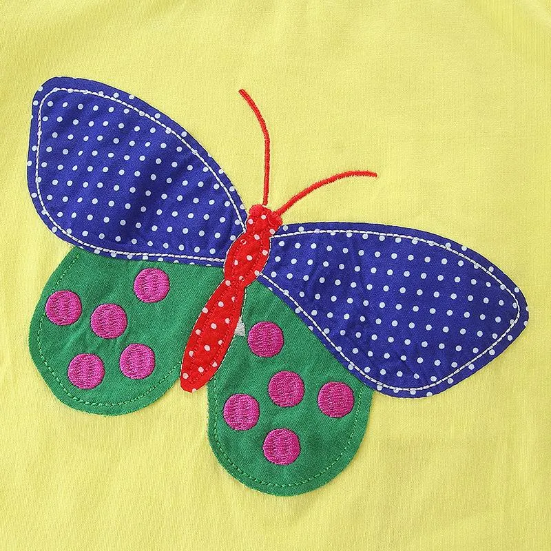 Girl's Butterfly Print Tee with Shorts Set