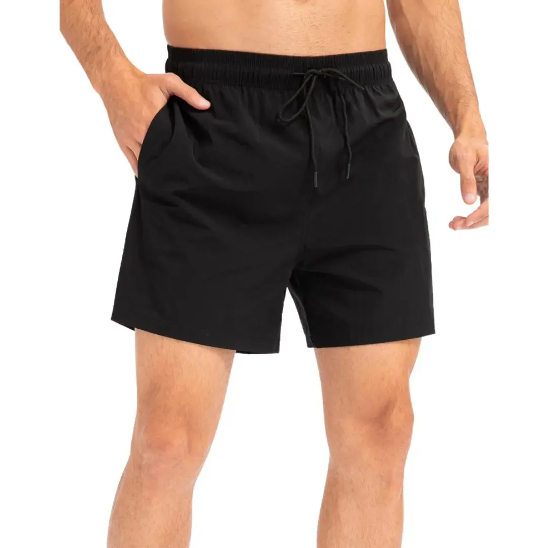 Grey easy care material padel shorts for men