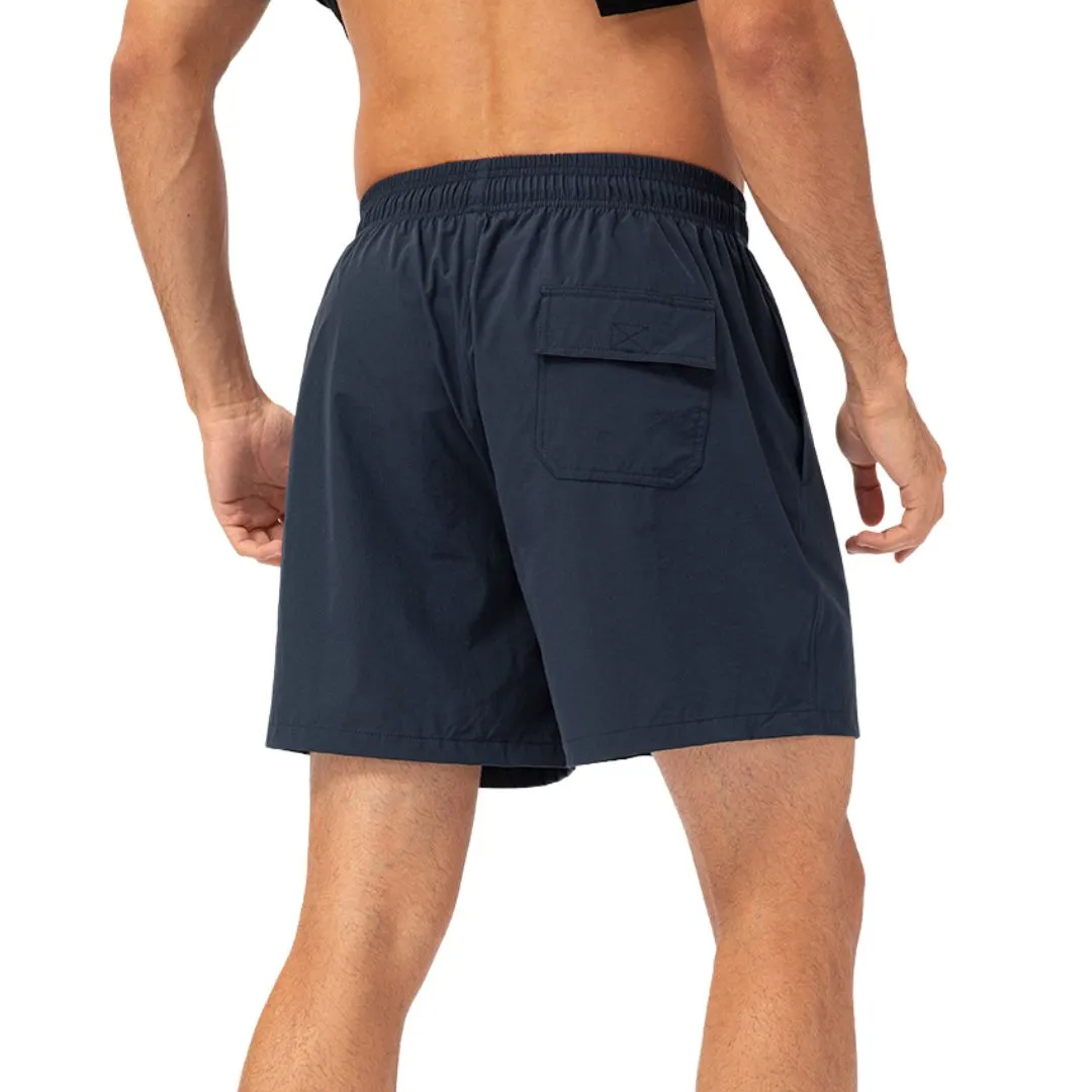 Grey easy care material padel shorts for men