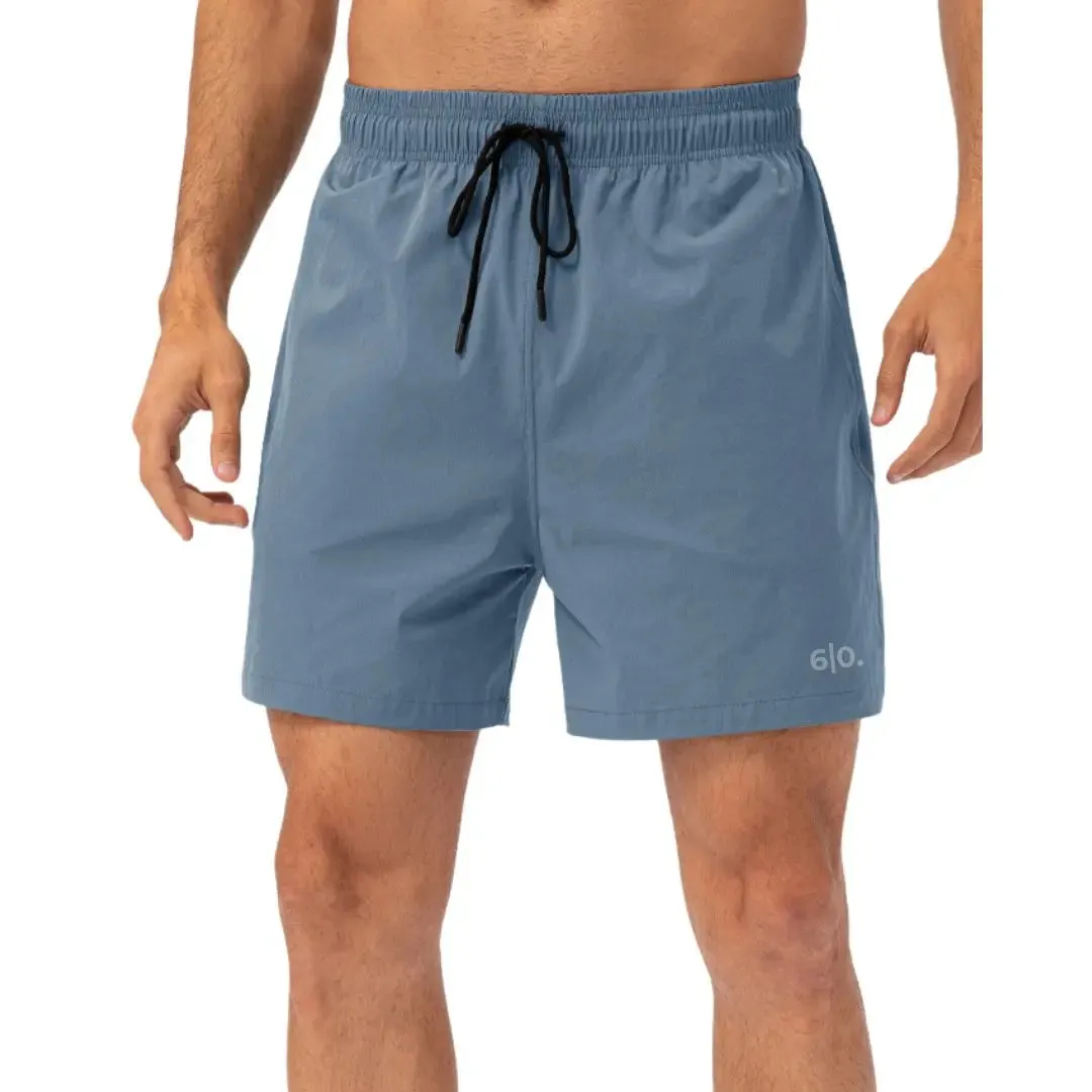 Grey easy care material padel shorts for men