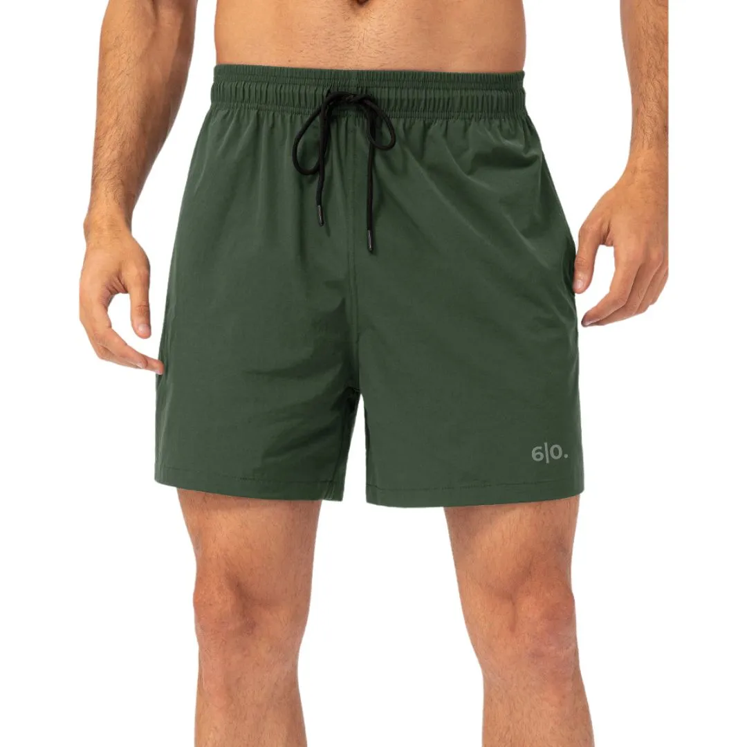 Grey easy care material padel shorts for men