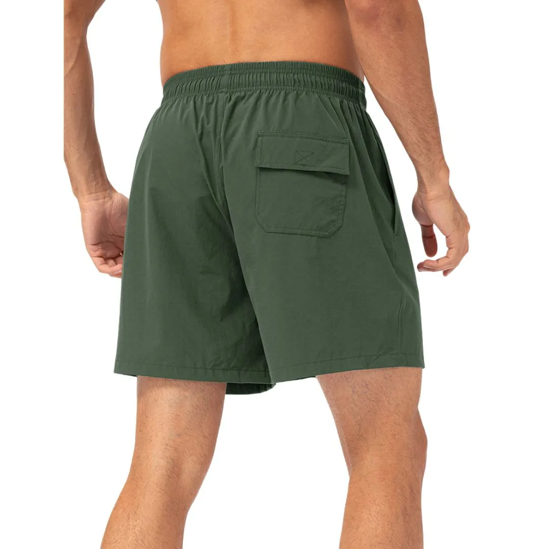 Grey easy care material padel shorts for men