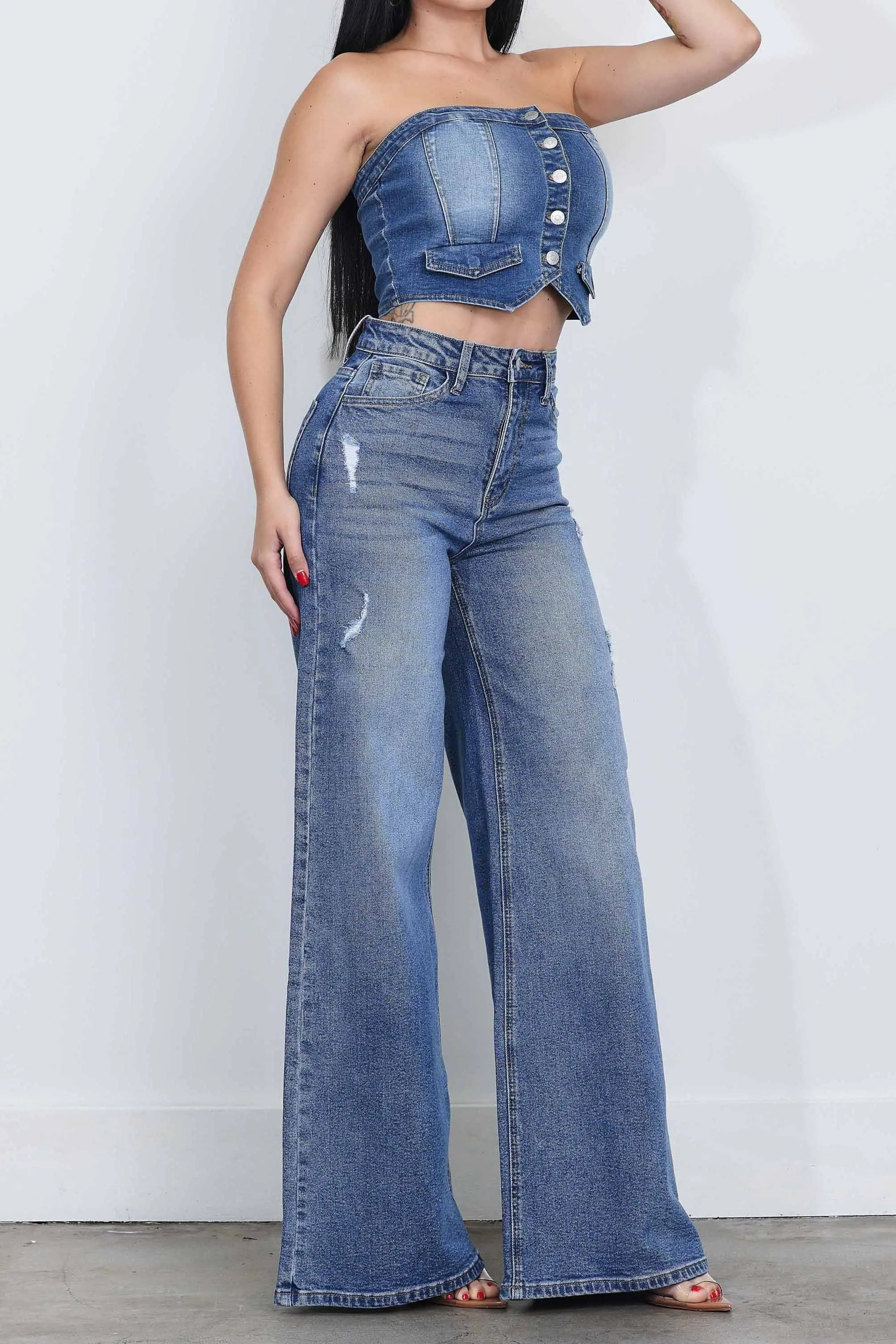 High-Rise Extra Wide Leg Jeans