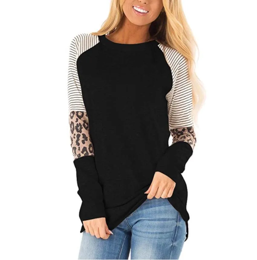 Leopard Print Loose Tunic Top