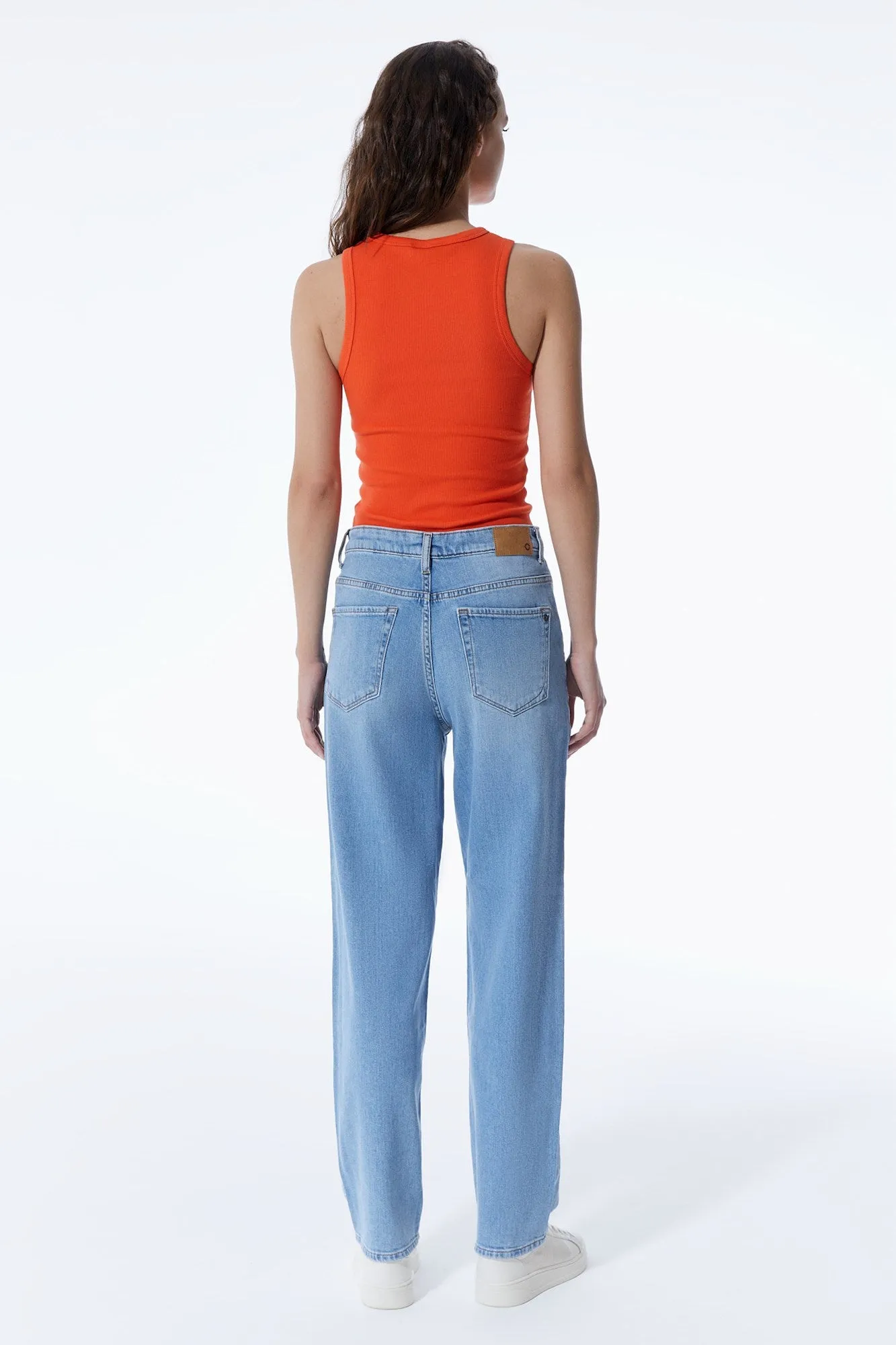 Rose - High Waist 5 Pocket Jeans - Light Blue