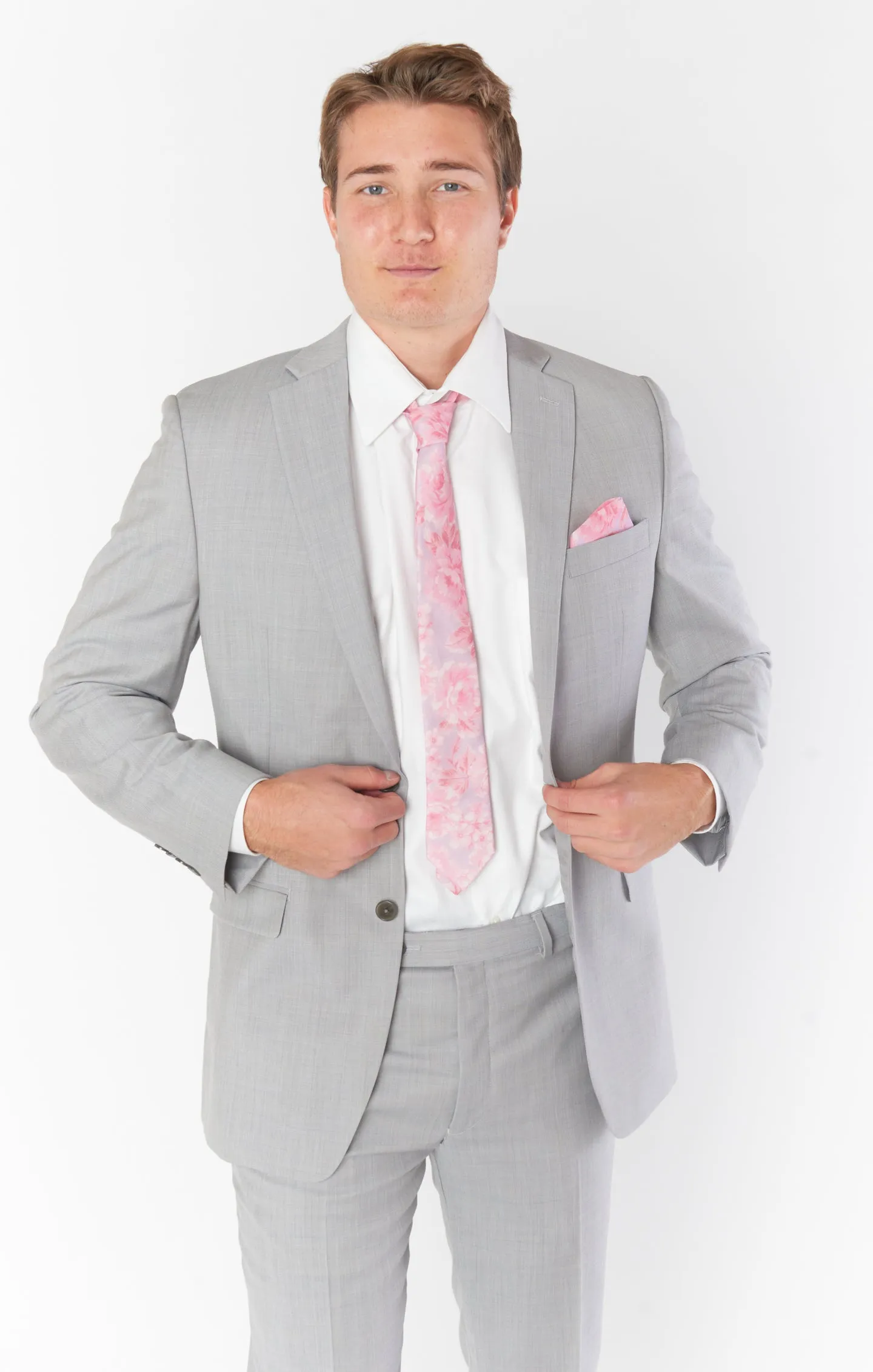 Sam Pocket Square ~ Blushing Floral