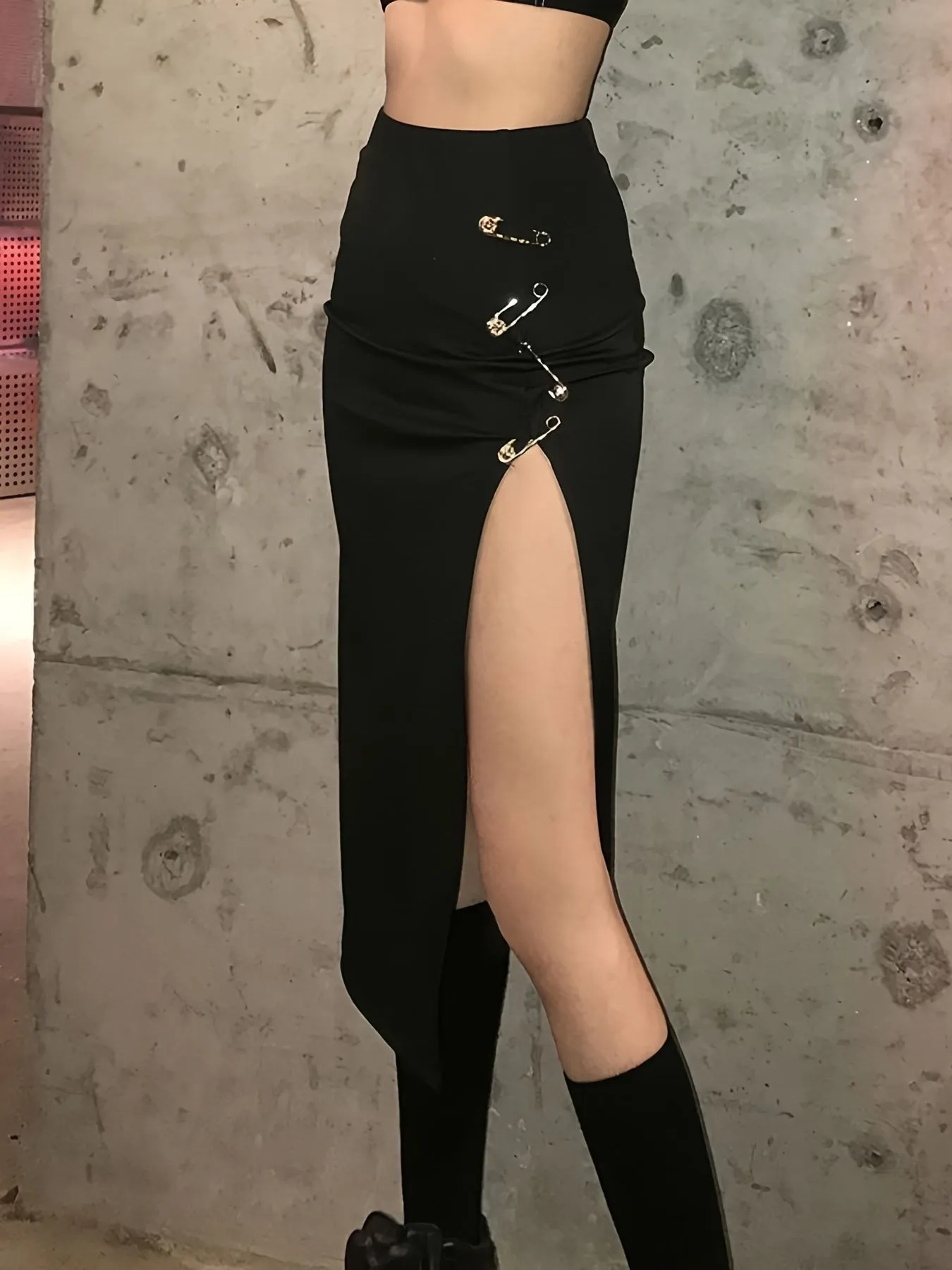 Sexy Slit Irregular Casual High Waist Loose Fashion Slim Mid Skirts