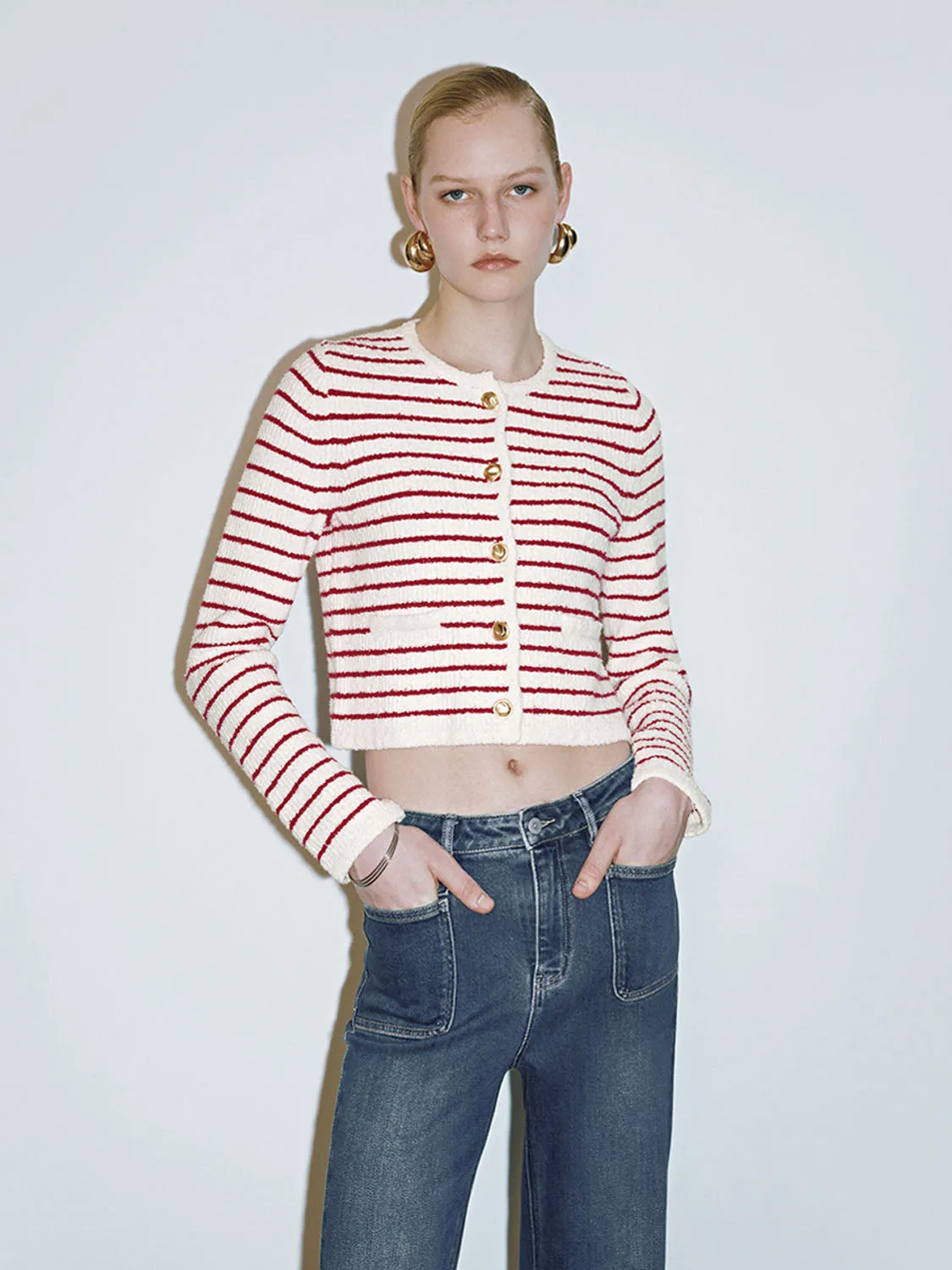 Striped Knitted Cardigans