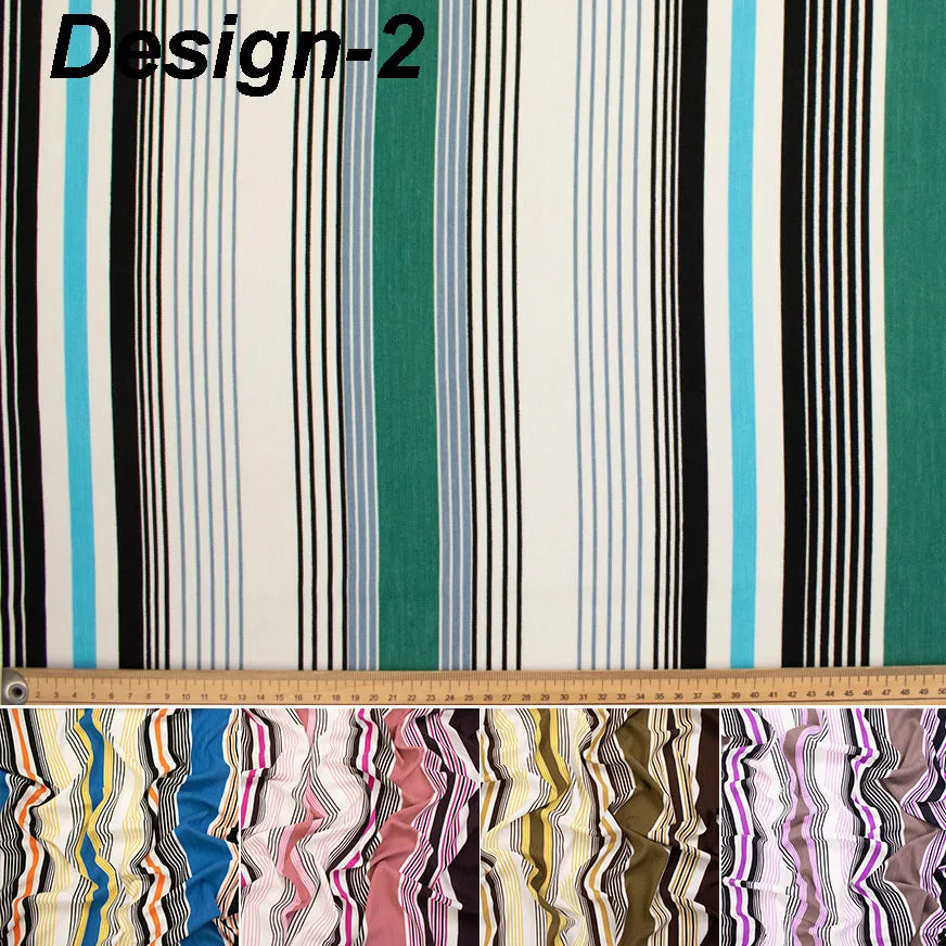 Striped Poly Linen Prints