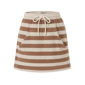 Towel Material Striped Casual Half Skirt