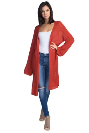 Women's Long Knit Thin Cardigan