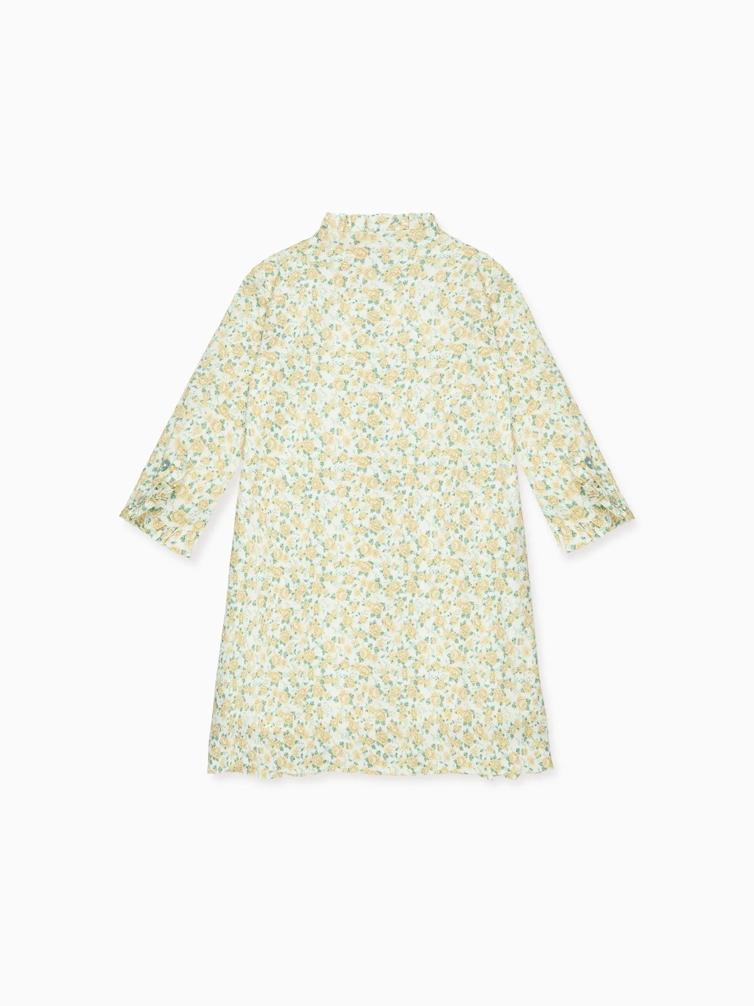 Yellow Floral Casilda Girl Hand-Smocked Dress